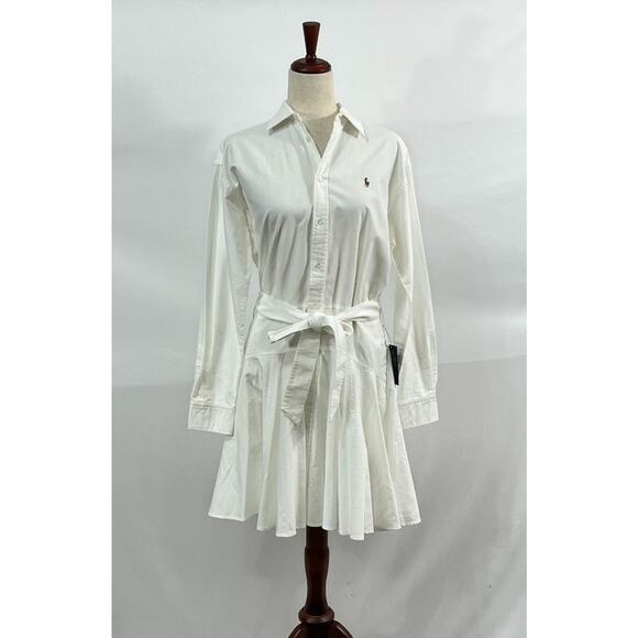 POLO RALPH LAUREN Sz 6 White Pleated Skirt Polo Dress Cotton NWT - Picture 9 of 11